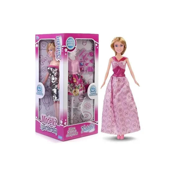 Lalka Natalia Modelka z garderobą 29 cm