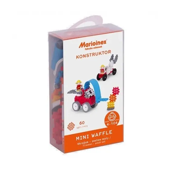 Klocki konstrukcyjne Mini Waffle - Strażak mały blister