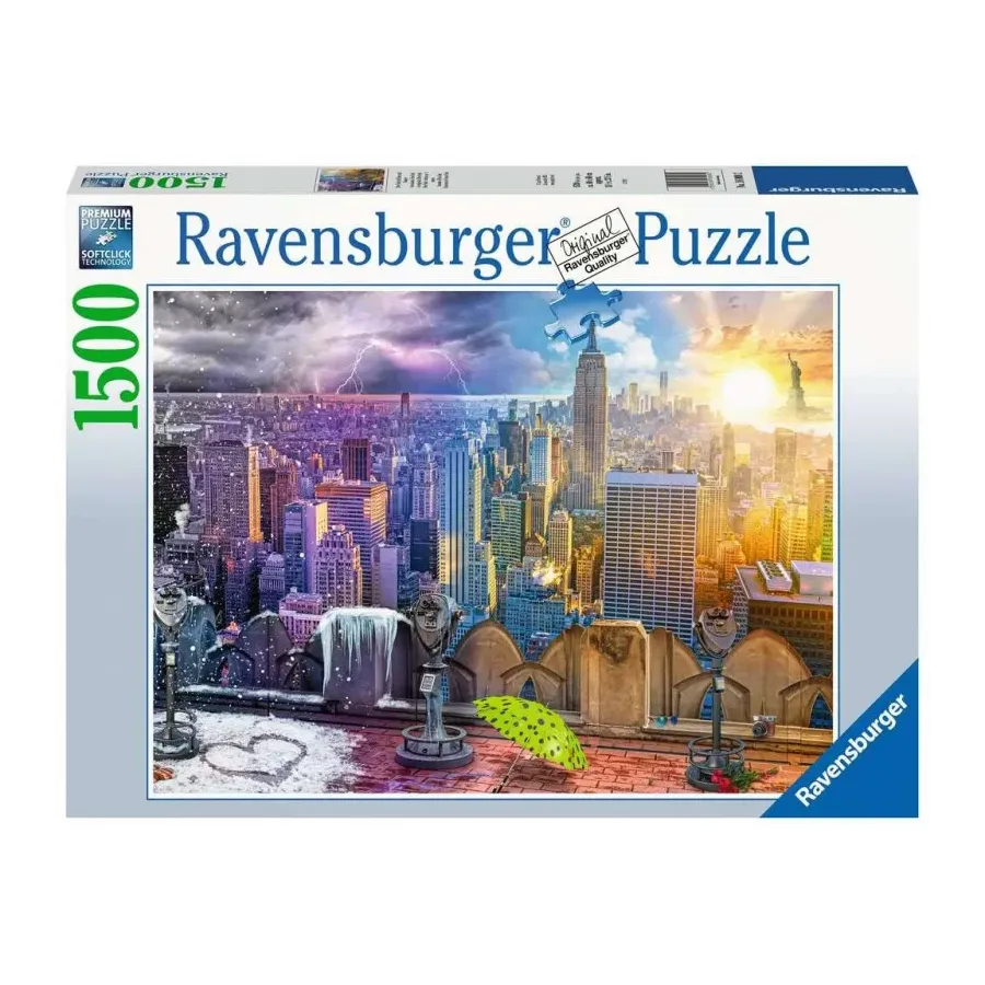 Puzzle 1500 elementów Nowy Jork w lecie i zimie