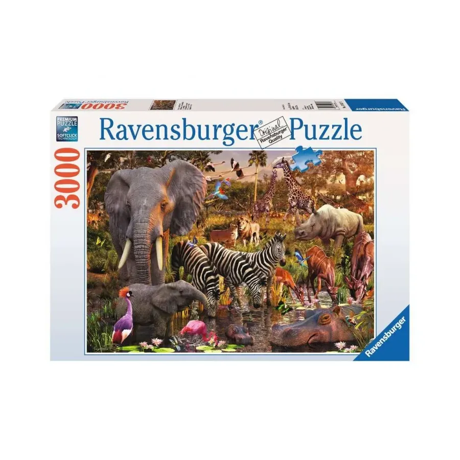 Puzzle 3000 elementów Zwierzęta Afryki