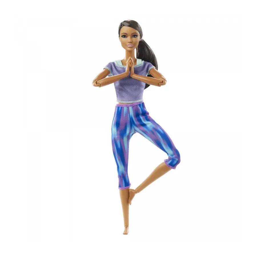 Lalka Barbie Made to Move Kwiecisty Niebieski strój