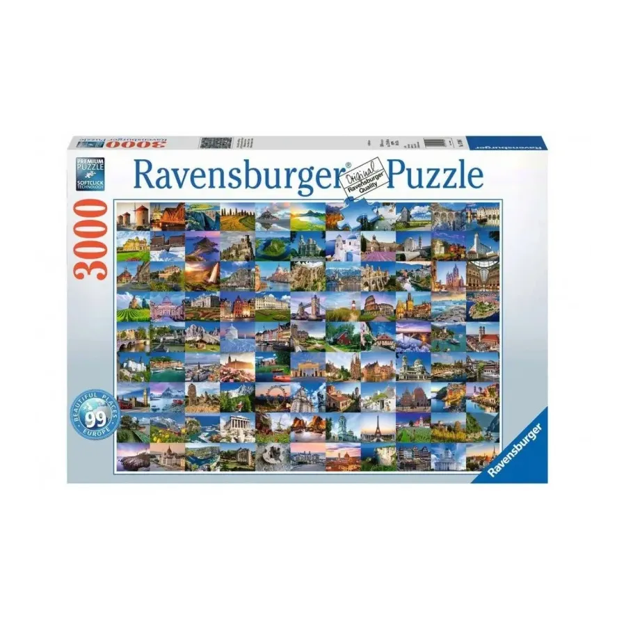 Puzzle 3000 elementów 99 pięknych miejsc w Europie