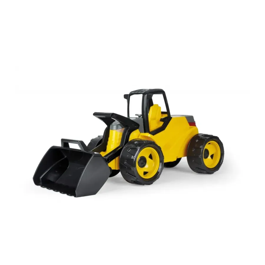 Spychacz żółto-czarny luzem w szarym kartonie