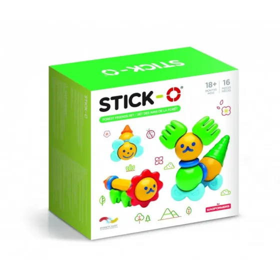 Klocki Stick-O Leśni przyjaciele 16 elementów