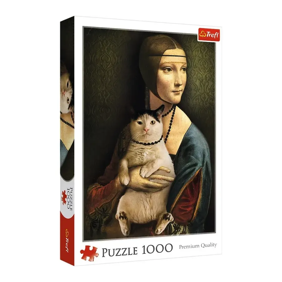Puzzle 1000 elementów Dama z kotem