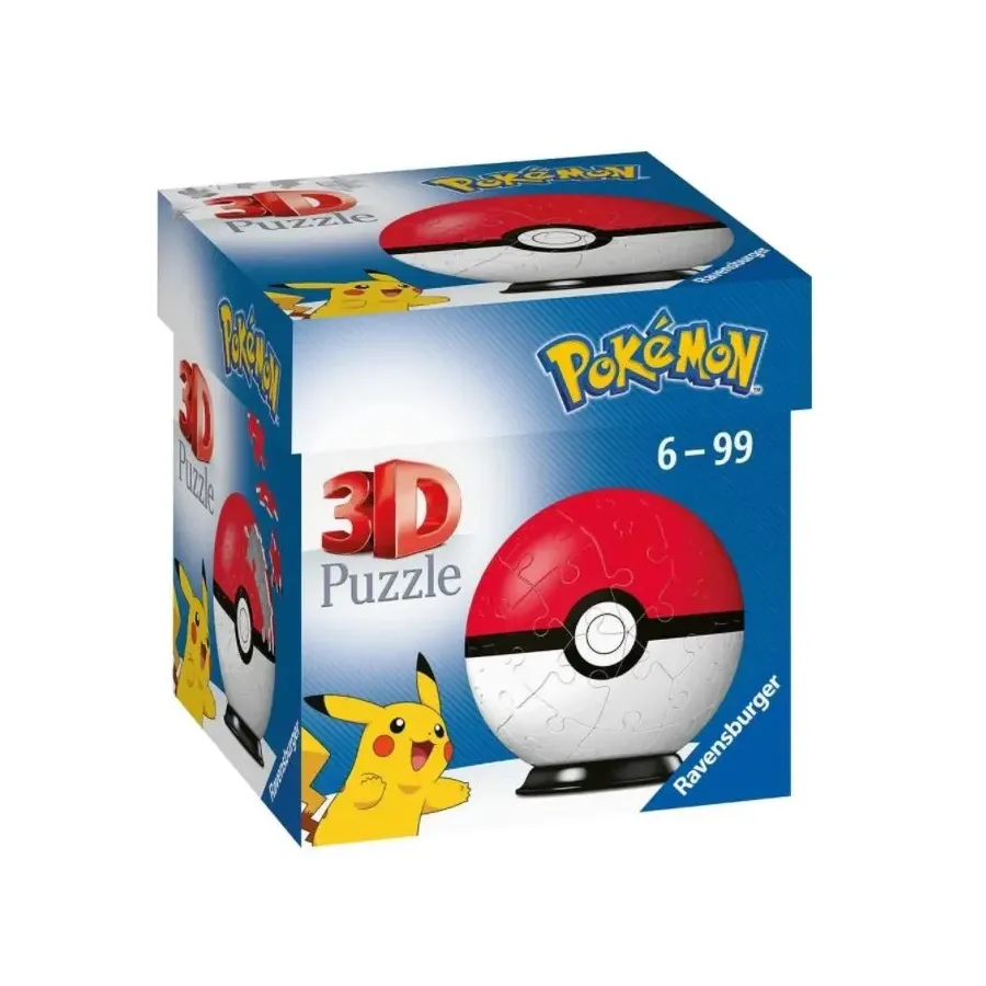 Puzzle 54 elementy 3D Kula, Pokemon czerwona