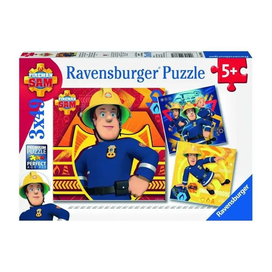 Puzzle 3x49 elementów Strażak Sam