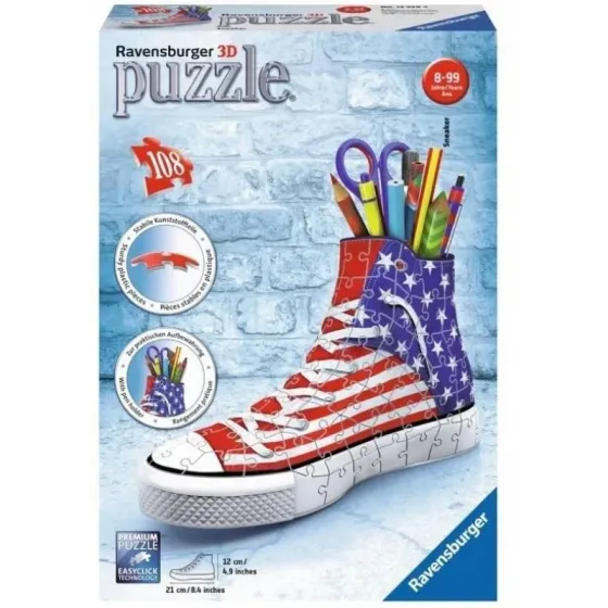 Puzzle 108 elementów 3D Amerykański Trampek