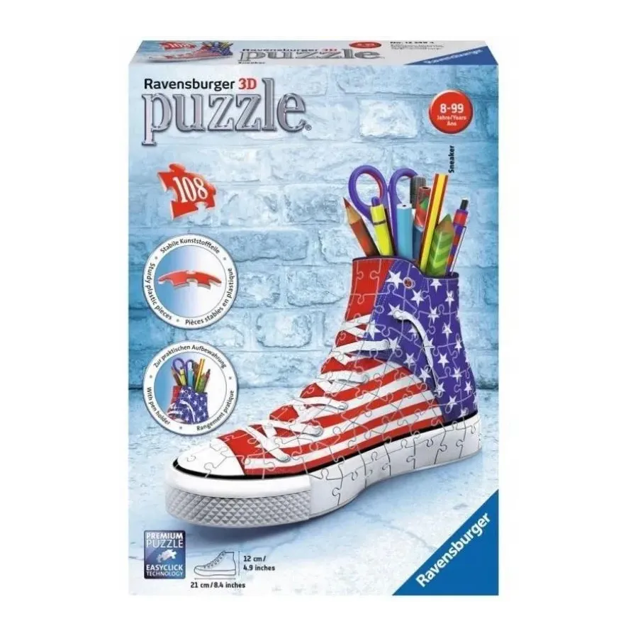 Puzzle 108 elementów 3D Amerykański Trampek