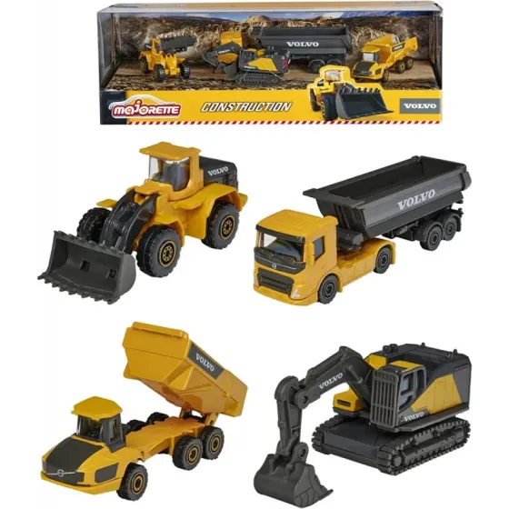 Pojazdy Majorette Zestaw Volvo Construction
