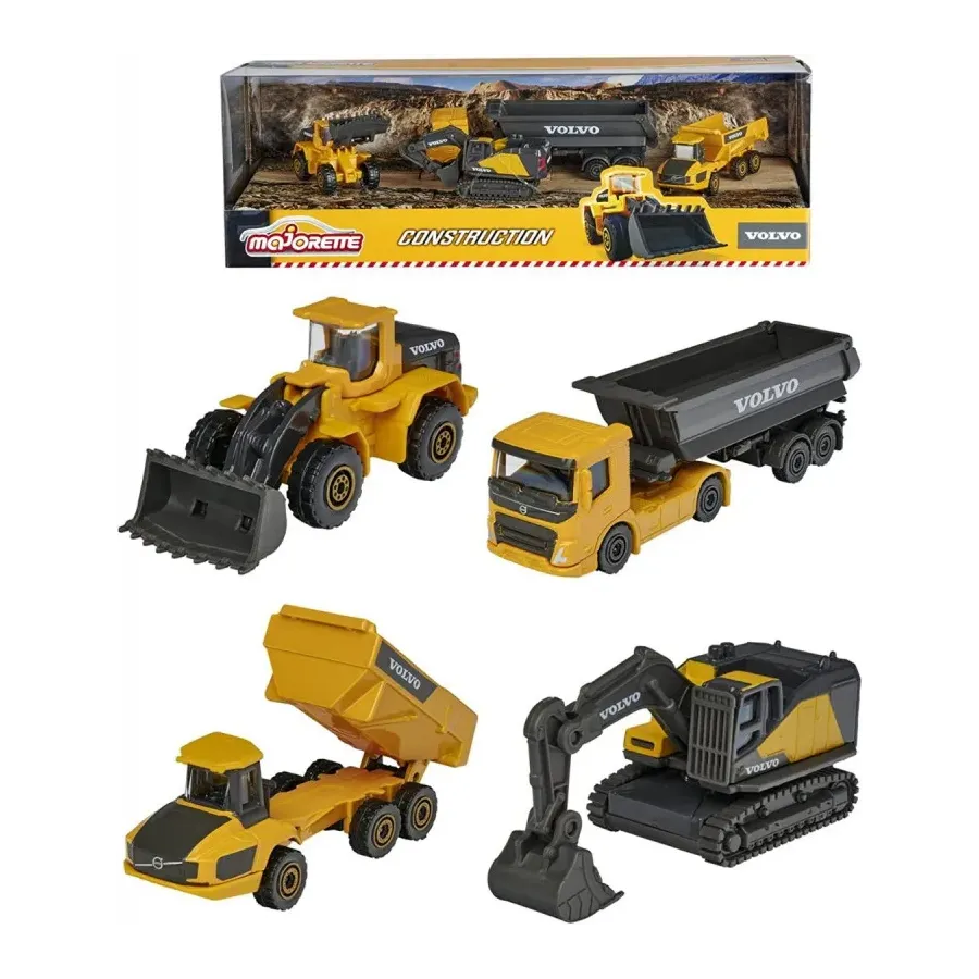 Pojazdy Majorette Zestaw Volvo Construction