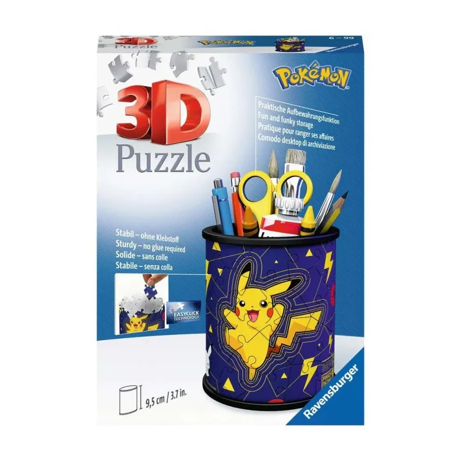 Puzzle 57 elementów 3D Przybornik Pikachu