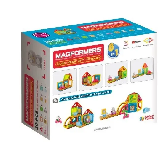Klocki magnetyczne Cube House Pingwin