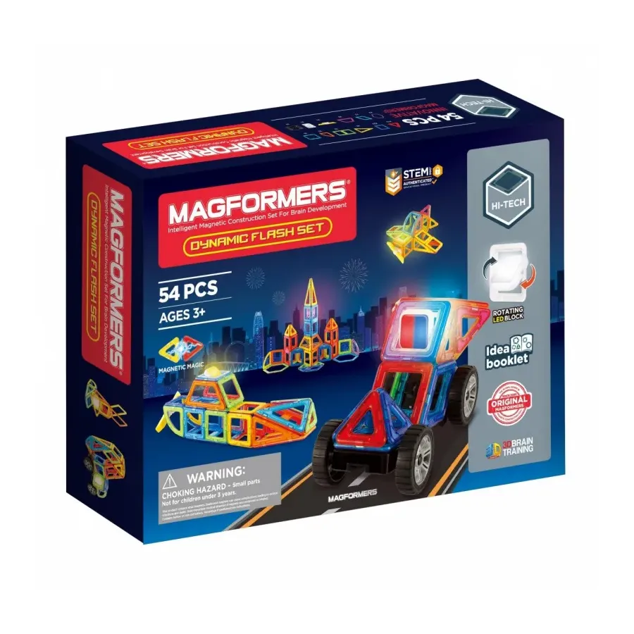 Klocki magnetyczne Dynamic flash 54 elementy