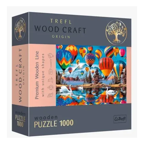 Puzzle drewniane 1000 elementów Kolorowe balony