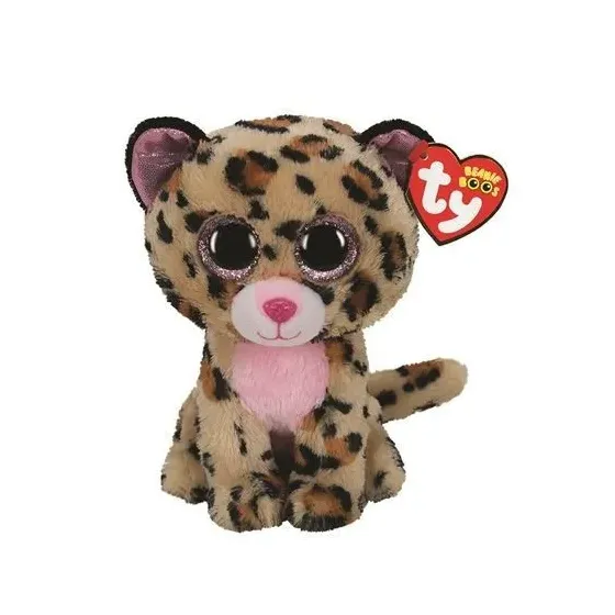 Maskotka Ty Leopard brązowo - różowy Livvie 24 cm