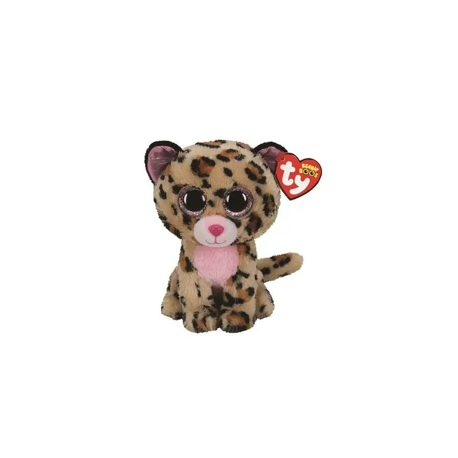 Maskotka Ty Leopard brązowo - różowy Livvie 24 cm