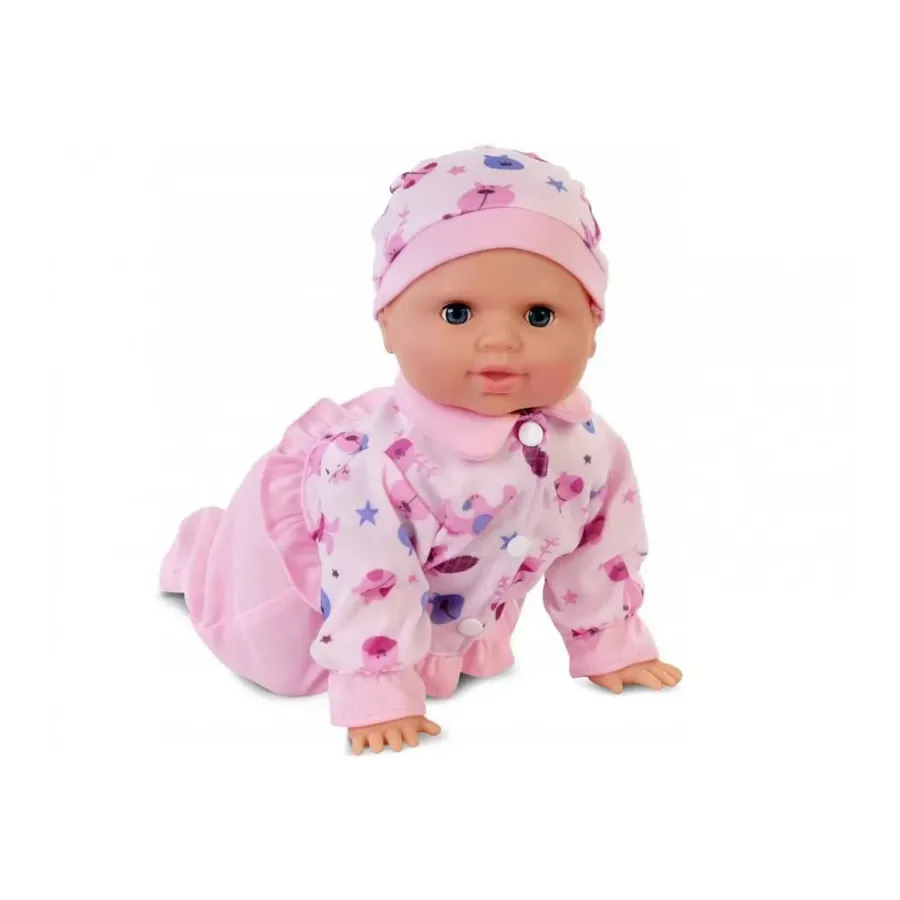 Lalka Natalia raczkująca 32 cm różowa