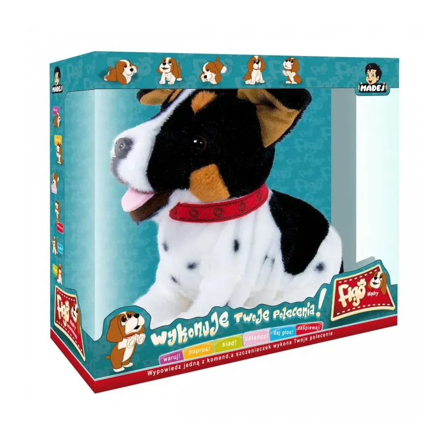 Maskotka interaktywna Figo Pies reagujący na komendy Jack Russel Terrier