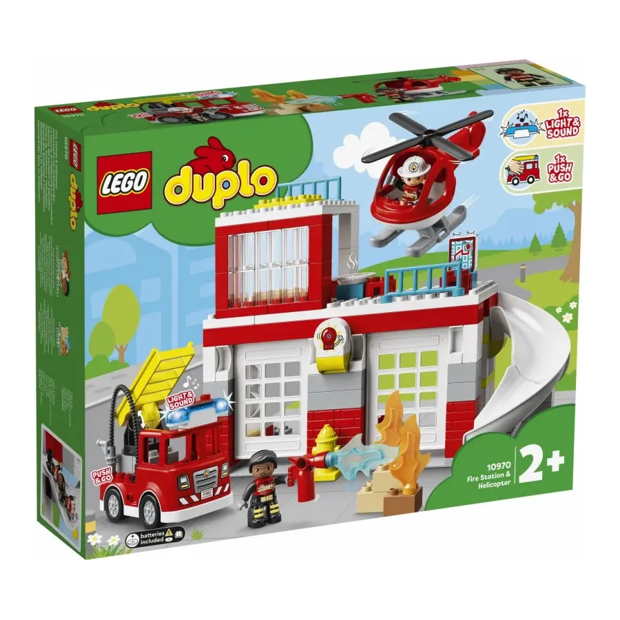 Klocki DUPLO 10970 Remiza strażacka i helikopter