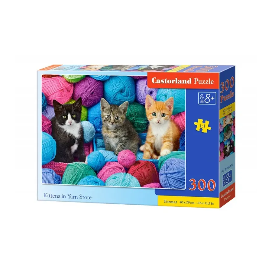 Puzzle 300 elementów Kotki w kłębkach wełny