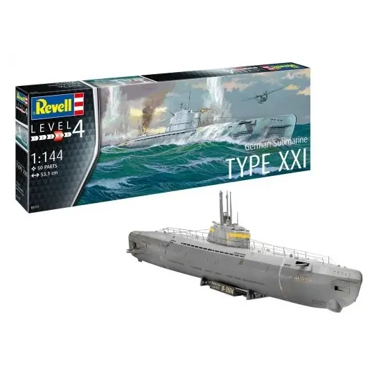 Model plastikowy niemiecka łódź podwodna TYP XXI 1/144