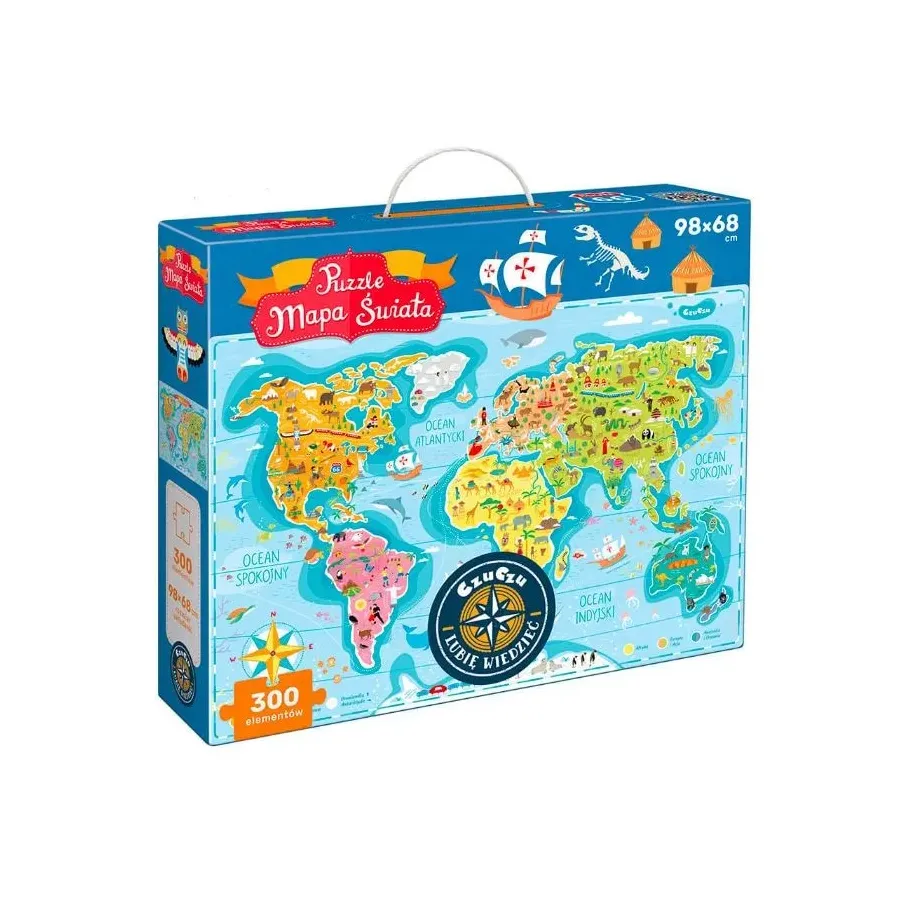 Puzzle Mapa świata 300 elementów
