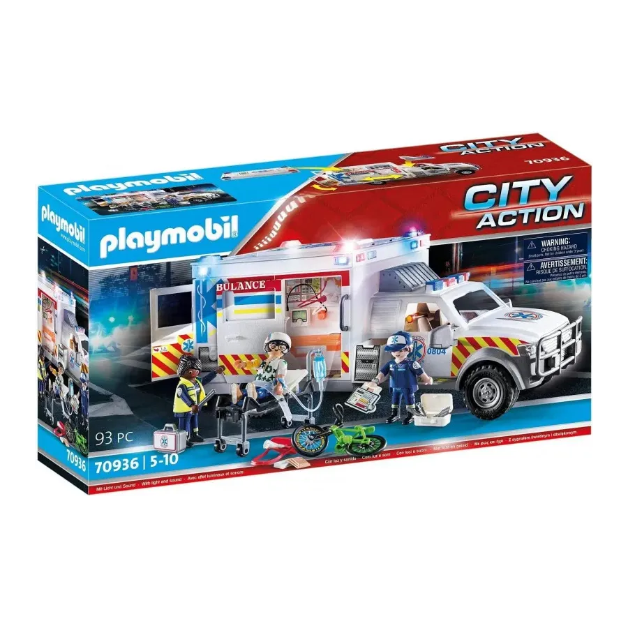Zestaw figurek City Action 70936 Ambulans pogotowia ratunkowego: US Ambulance