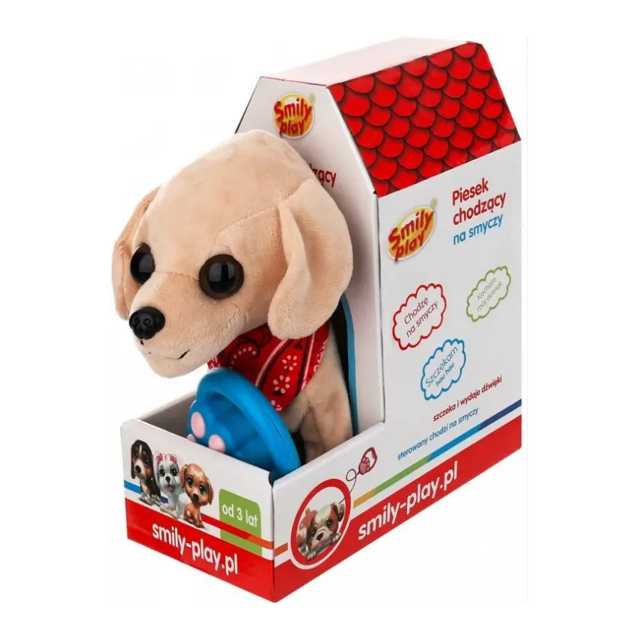 Maskotka interaktywna Piesek chodzący na smyczy