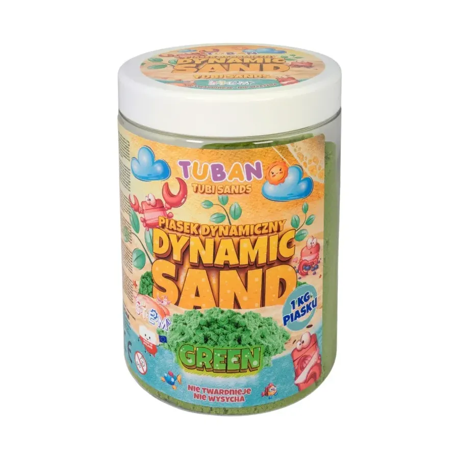 Piasek dynamiczny 1kg zielony