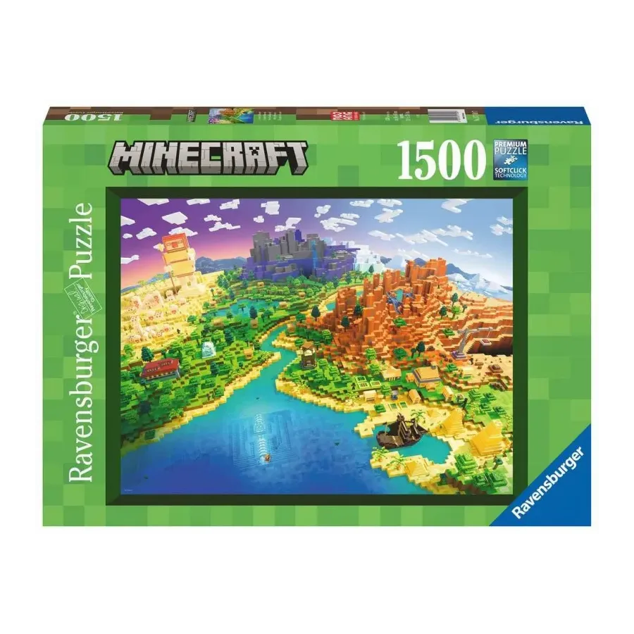 Puzzle 1500 elementów Świat Minecraft