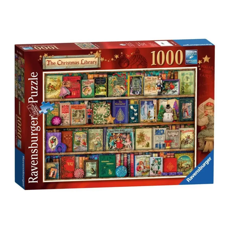 Puzzle 1000 elementów Świąteczna biblioteczka