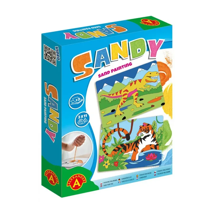 Piaskowe Malowanki - Tygrys, T-Rex