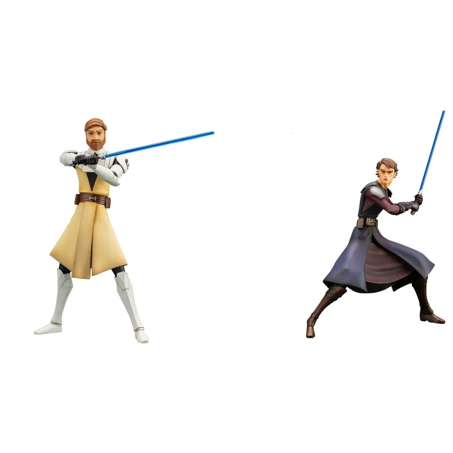 Figurki Star Wars The Clone Wars ARTFX+ 1/10 Anakin Skywalker Ahoska Tano Obi-Wan Kenobi19 cm