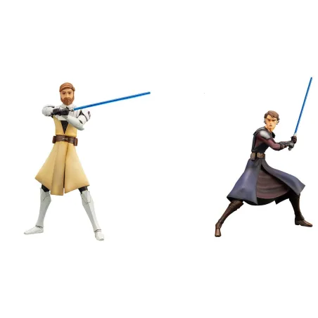 Figurki Star Wars The Clone Wars ARTFX+ 1/10 Anakin Skywalker Ahoska Tano Obi-Wan Kenobi19 cm