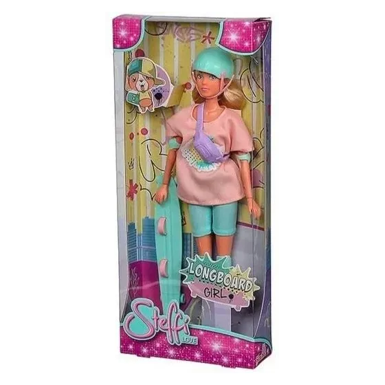 Lalka Steffi na longboardzie