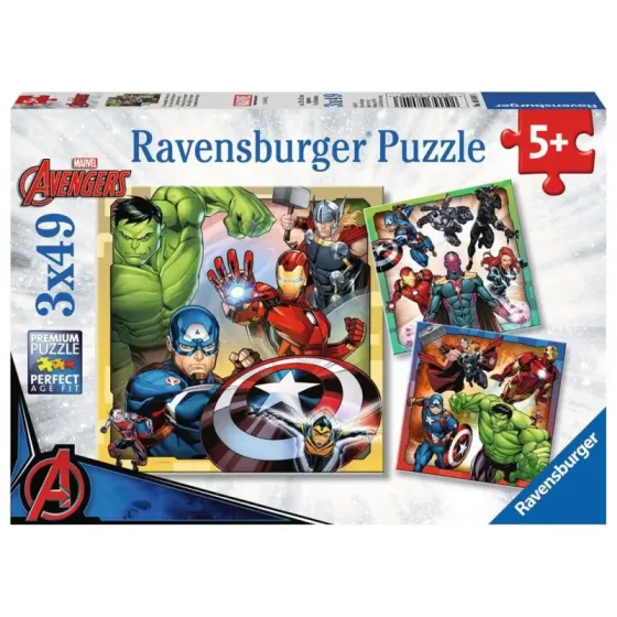 Puzzle 3x49 elementów Marvel Avengers