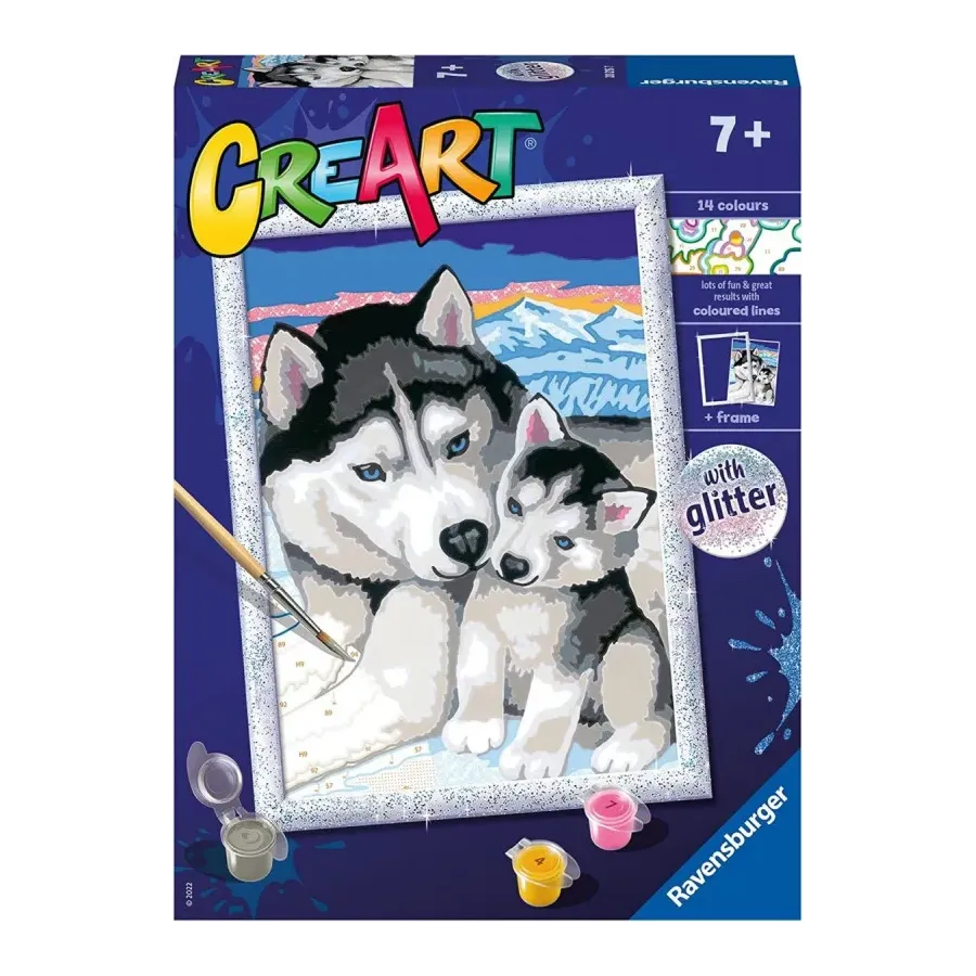 Malowanka CreArt dla dzieci Husky