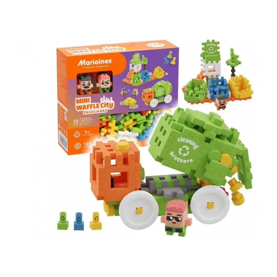 Klocki Waffle mini - Śmieciarka 148 elementów
