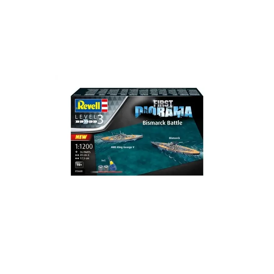 Model plastikowy First Diorama Set Bismarck Battle