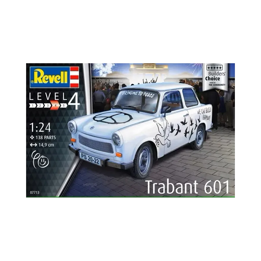 Model plastikowy Trabant 601S Builders Choice 1/24