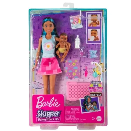 Lalka Barbie Opiekunka Zestaw Usypianie maluszka