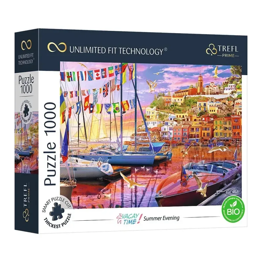 Puzzle 1000 elementów UFT Port o zachodzie słońca