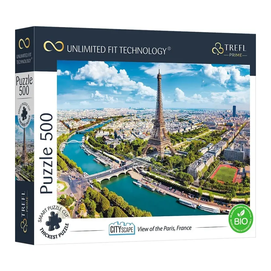 Puzzle 500 elementów UFT Widok miasta Paryż, Francja