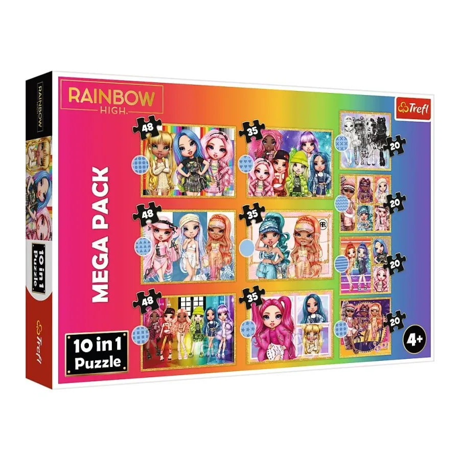 Puzzle 10in1 Kolekcja modnych laleczek Rainbow High