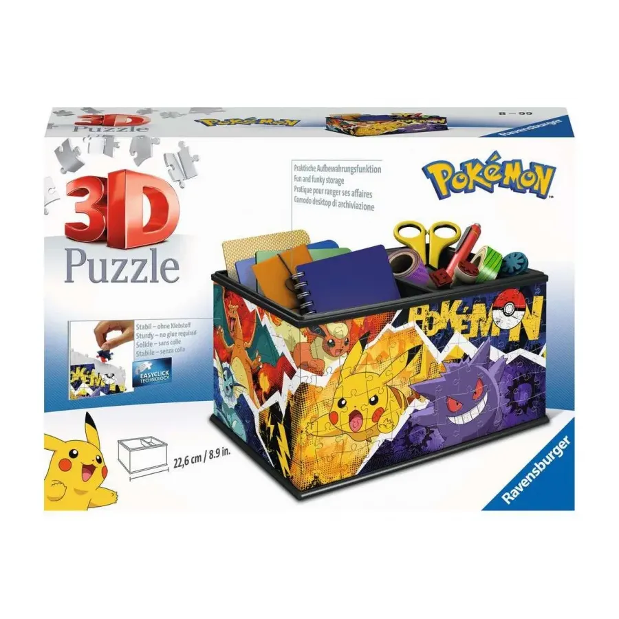 Puzzle 216 elementów 3D Szkatułka Pokemon