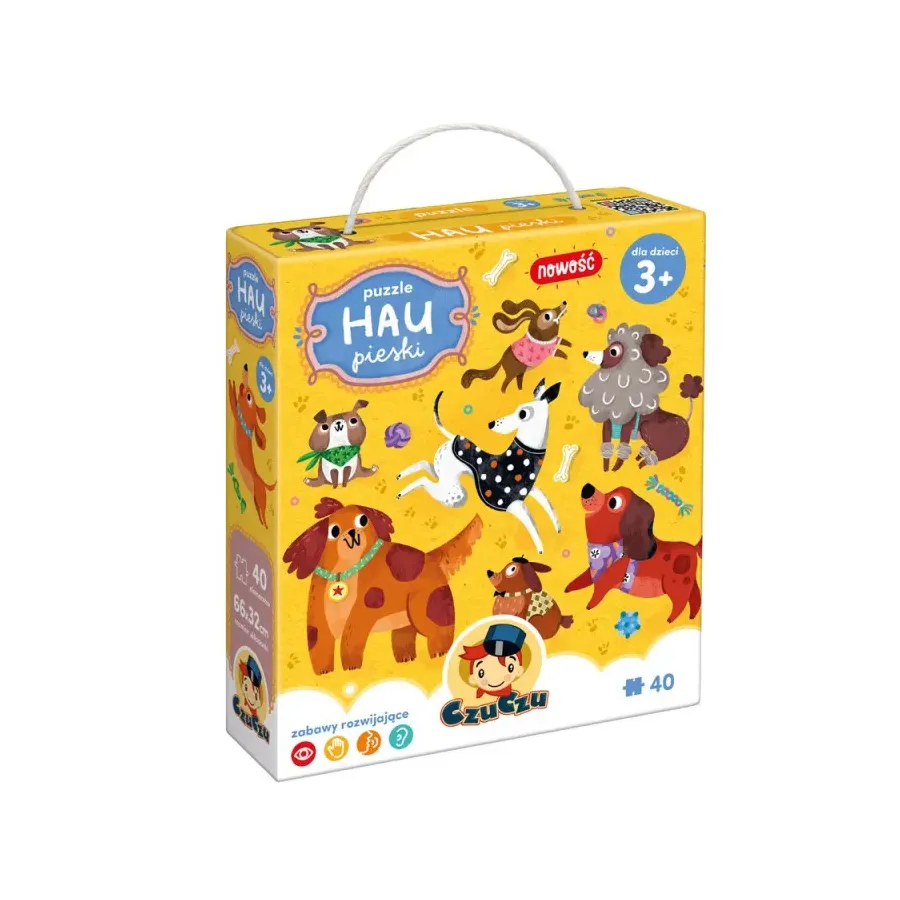 Puzzle 40 elementów Hau - Pieski