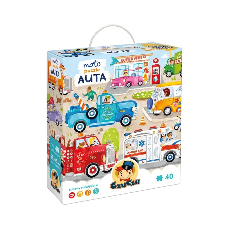 Puzzle 40 elementów Moto puzzle Auta