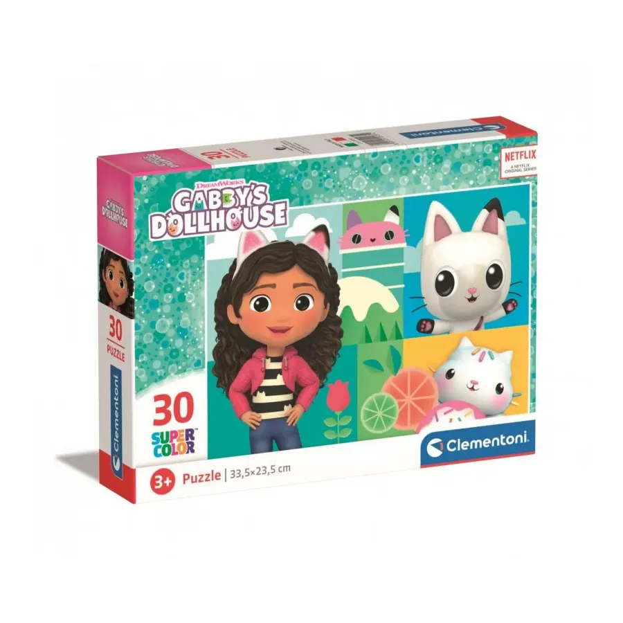 Puzzle 30 elementów Koci Domek Gabi