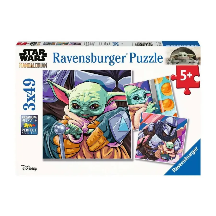 Puzzle 3x49 elementów Mandalorian